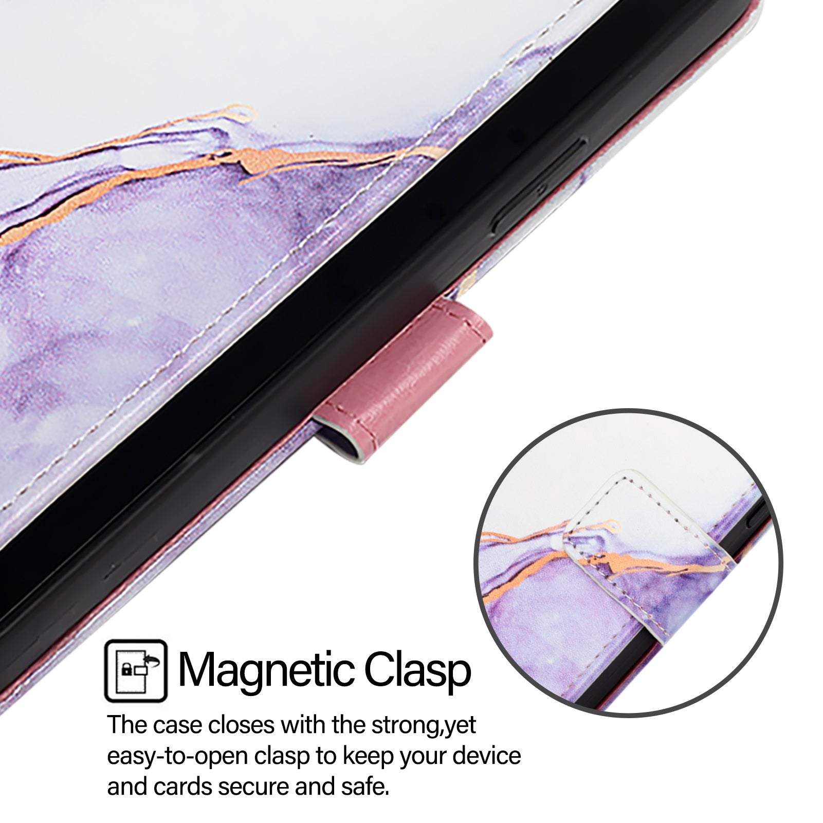 For Samsung Galaxy A16 5G / A16 4G Case YB Pattern Printing Leather Series-5 Marble Pattern Wallet Phone Cover - White / Purple LS006 For Samsung Galaxy A16 5G / A16 4G Case YB Pattern Printing Leather Series-5 Marble Pattern Wallet Phone Cover - White / Purple LS006